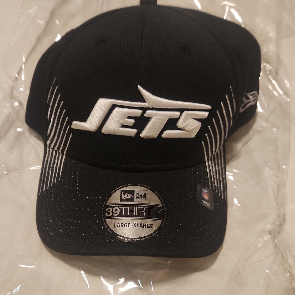 New Era Black and White Jets Embroidered Baseball Cap
